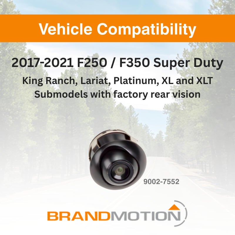 Brandmotion حزام باب خلفي مصنع من براند موشن 9002-7552 مع قاعدة كاميرا رصاصة يناسب 2017-2021 F250 F350 سوبر ديوتي | علبة مقاومة للماء | يتكامل مع العرض الحالي لديك | مصمم للعمل في الإضاءة المنخفضة - Image 2